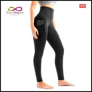 High Waisted Leggings with Pockets, Buttery Soft Opaque Fabric for Yoga Workout